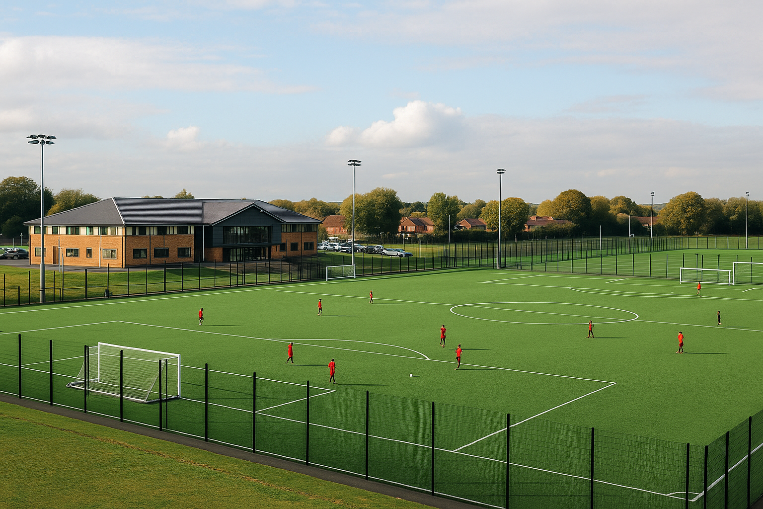 ロンドン郊外のサッカーアカデミー施設